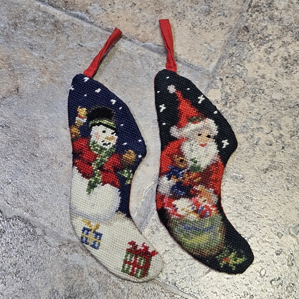 Miniature Needlepoint Stockings Set Of 6 - Picture 5 of 6
